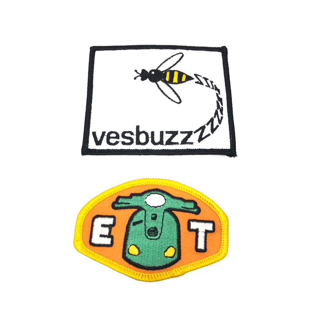 Vespa Scooter Patch Iron Or Sew On Patches Embroidered Vespa Club 2pc